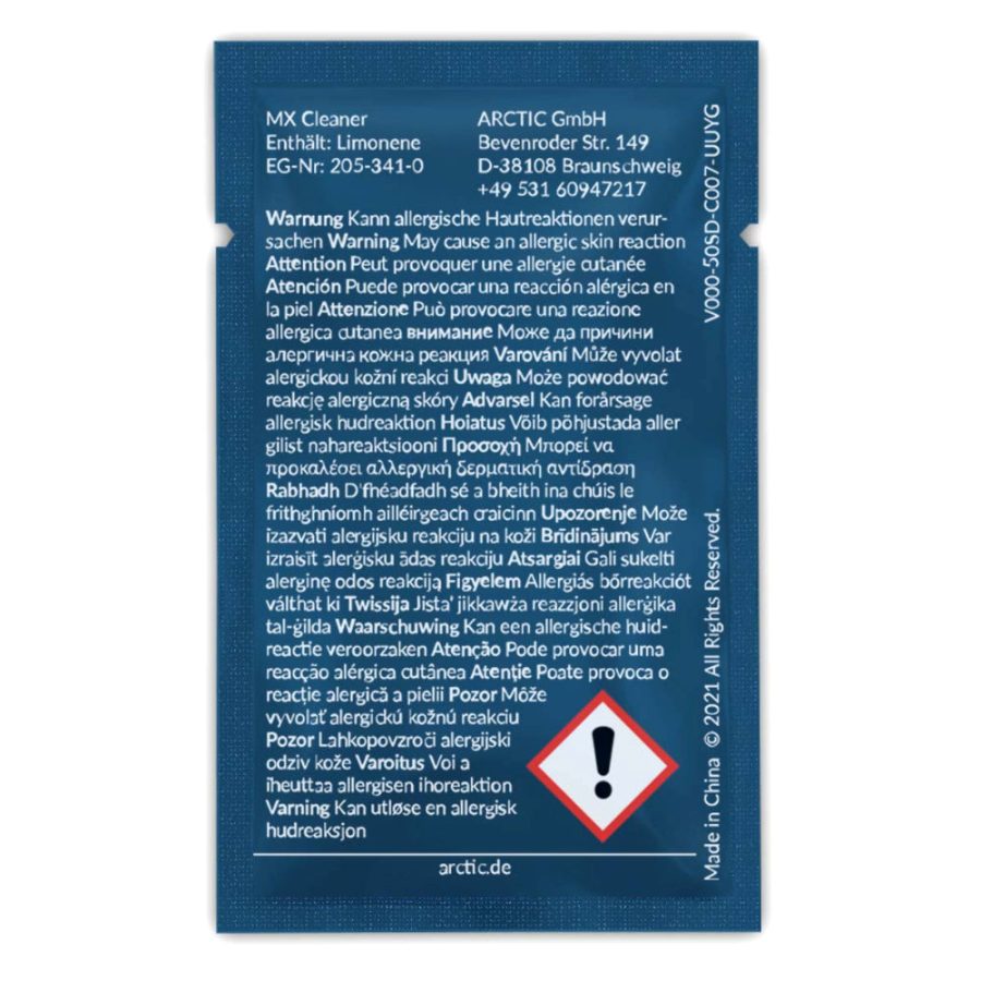 ARCTIC MX Cleaner Thermal Compounds Removing Wipes (40 Pieces) - picture 3