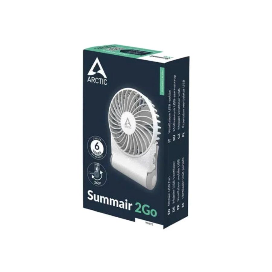 ARCTIC Summair 2Go Powerful Handheld Fan (White)