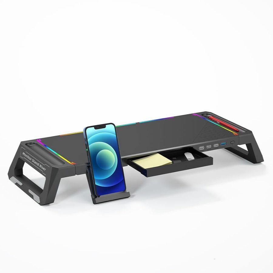 CLAW Dock T6 RGB Monitor and Laptop Stand (Black)
