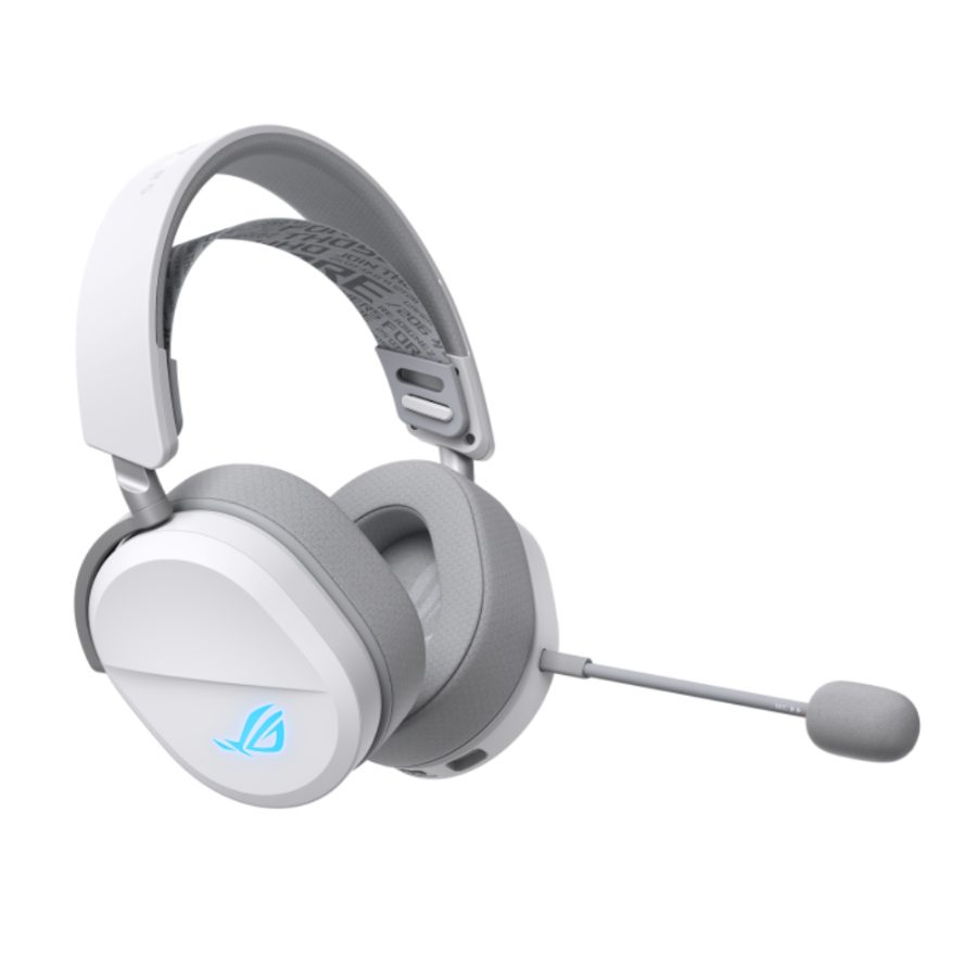 ASUS ROG Pelta Tri-Mode RGB Wireless Gaming Headphones (White) (PC / Mac / PS / Nintendo Switch / Android / IOS) (ASUS ROG Pelta)