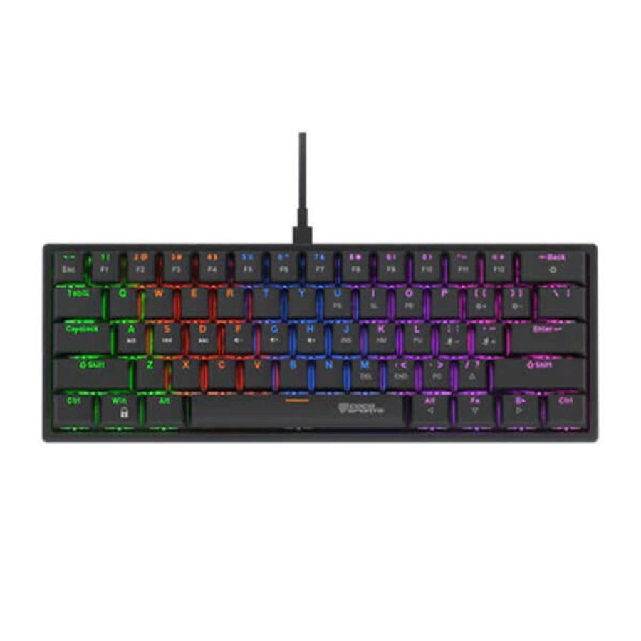 COCONUT K21 Virgo Mini 60% Wired Mechanical Gaming Keyboard (Black) (Outemu Red Switch)