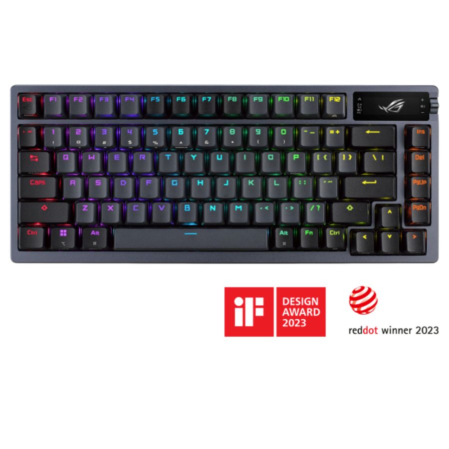 ASUS ROG Azoth 75% Mechanical RGB Tri-Mode Wireless Gaming Keyboard (Black) (ROG NX mechanical switches)