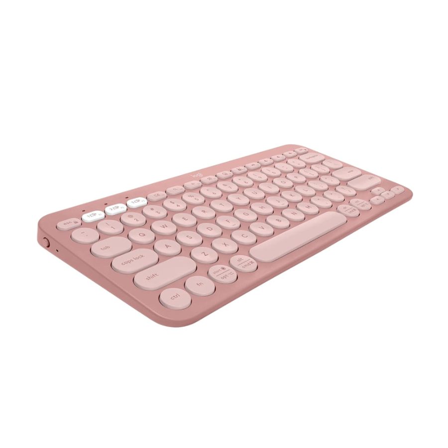 LOGITECH Pebble Keys 2 K380s 60% Membrane Wireless Gaming Keyboard (Rose) (Membrane Switches) (920-011755)