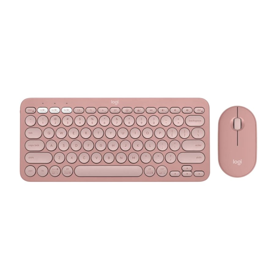 LOGITECH Pebble 2 60% Wireless Mouse and Keyboard Combo (Rose) (920-012189)