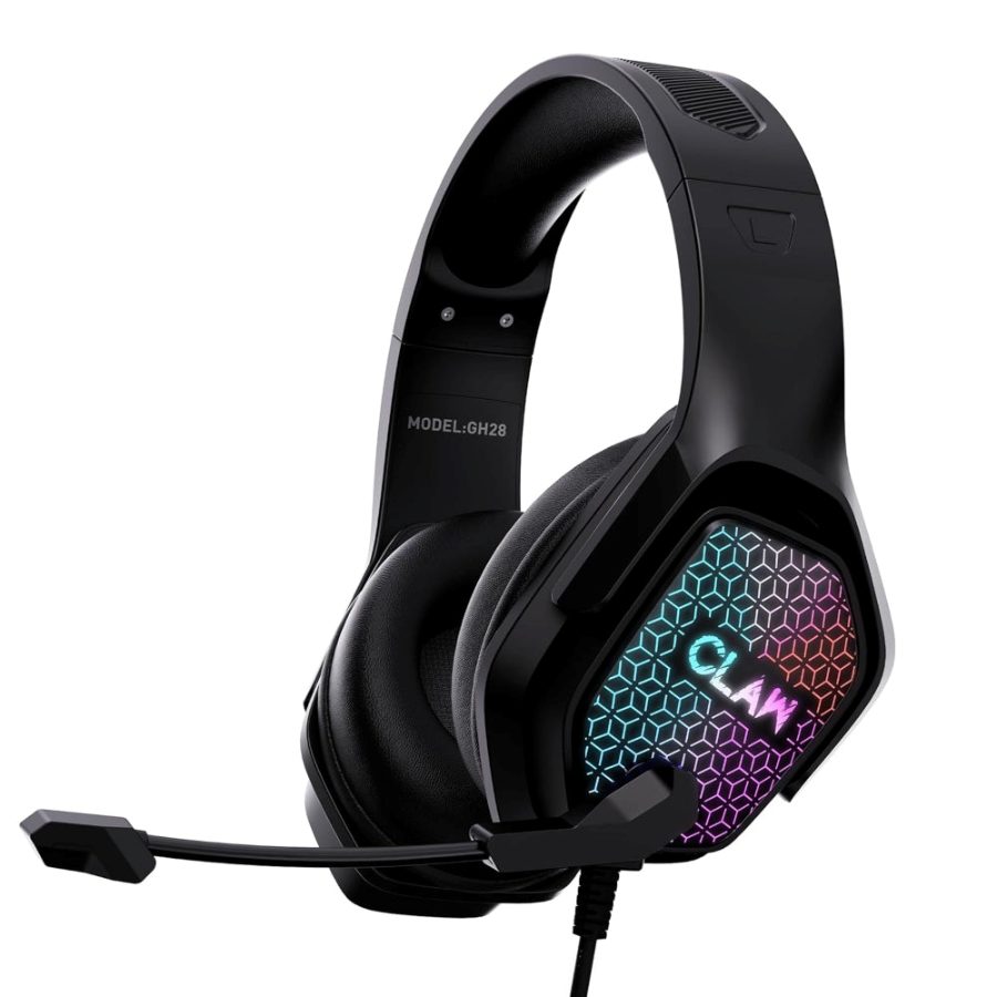 CLAW GH28 RGB Wired 3.5mm Gaming Headphone (Black) (PC / PS4 / Mobile / Xbox) (GH28)