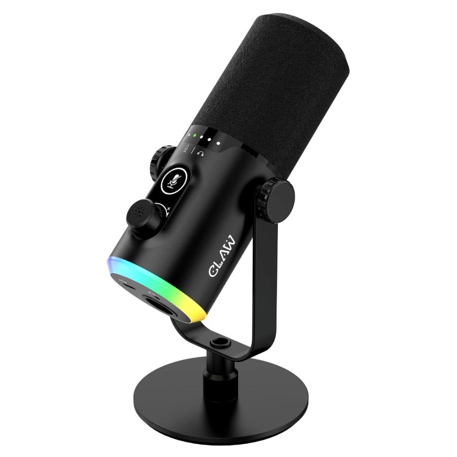 CLAW GM43 Dynamic USB/XLR RGB Gaming Microphone (Black)