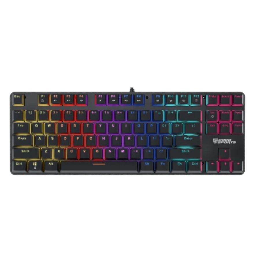 COCONUT K12 Orion 2.0 Tenkeyless LED Wired Mechanical Gaming Keyboard (Black) (Red Switch)
