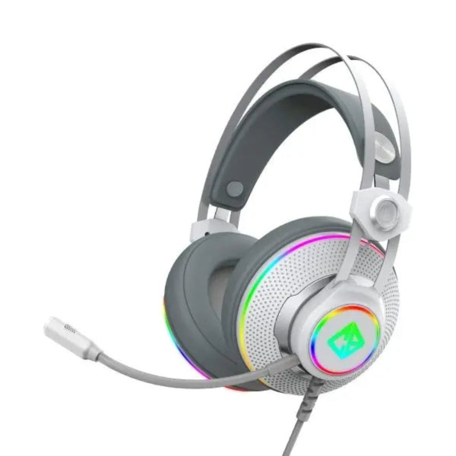 COSMIC BYTE Proteus 3.5mm USB RGB Gaming Headphone (White)