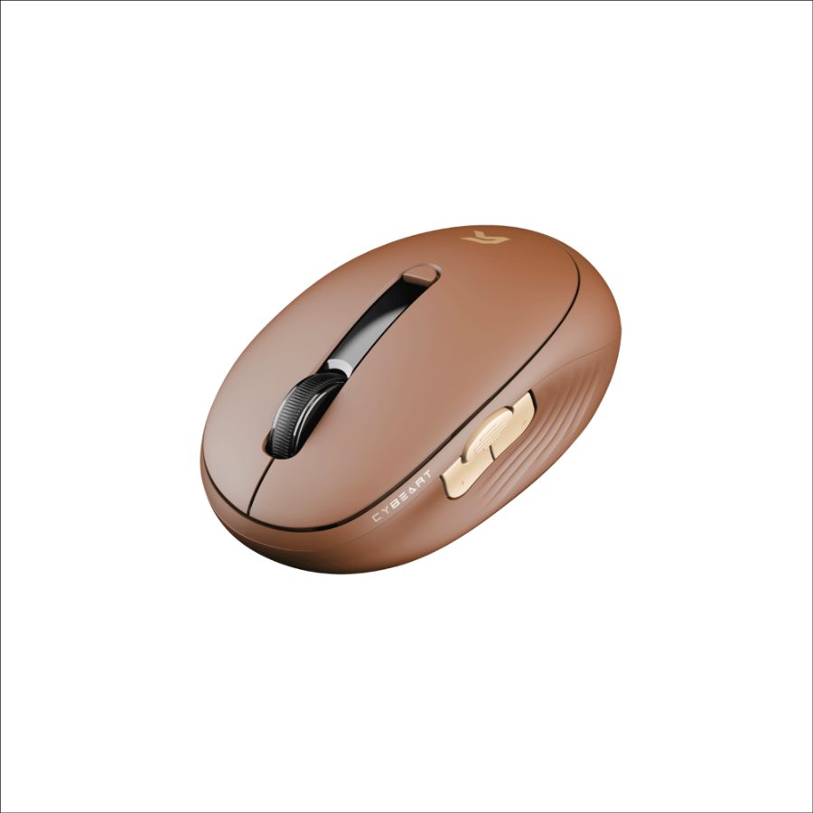 CYBEART Pocket Wireless Ergonomic productivity Mouse (Mocha) (2400DPI / 7 Macro Buttons) - picture 2