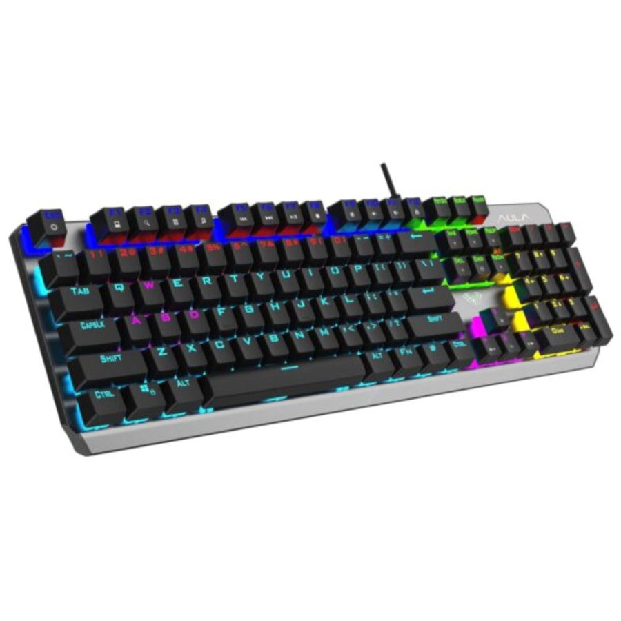 AULA F2066-II Full Size RGB Wired Mechanical Gaming Keyboard (Black) (Blue Switch)