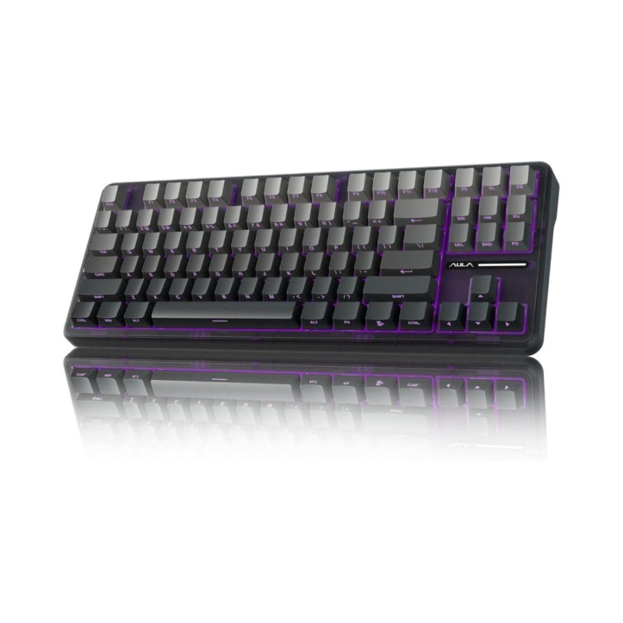 AULA F87 75% Mechanical Wireless Gaming Keyboard (Gradient Grey) (Space Golden Switch) (F87GrC)