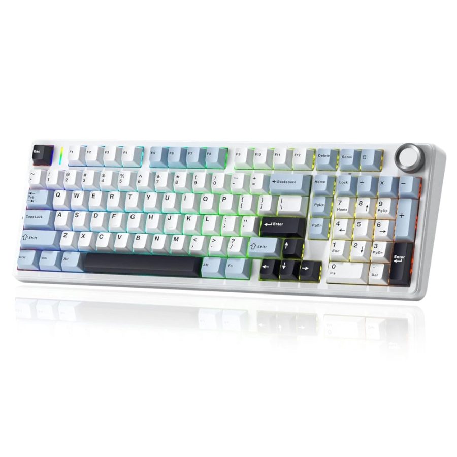 AULA F99 Pro Tri-Mode 96% Full Size Wireless Mechanical Gaming Keyboard (Ice Blue) (Star Vector Switch) (F99ProIUS)