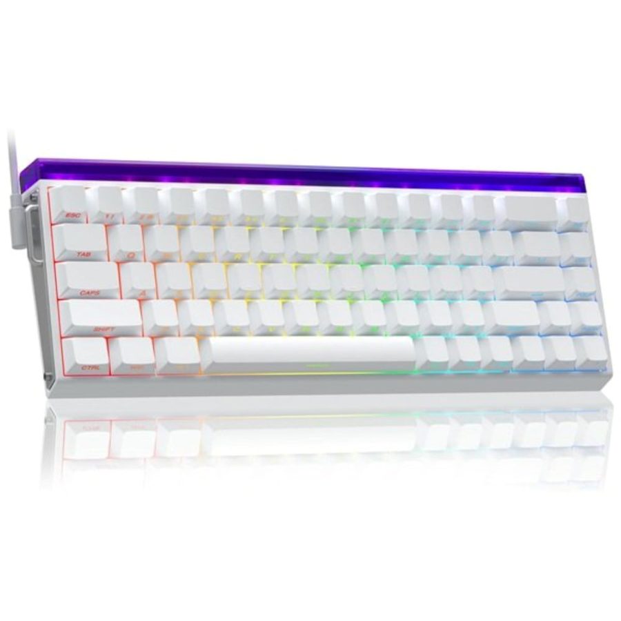 AULA Hero 68HE 60% RGB Wired Mechanical Gaming Keyboard (White) (Meteor Magnetic Switch) (HERO68WM)