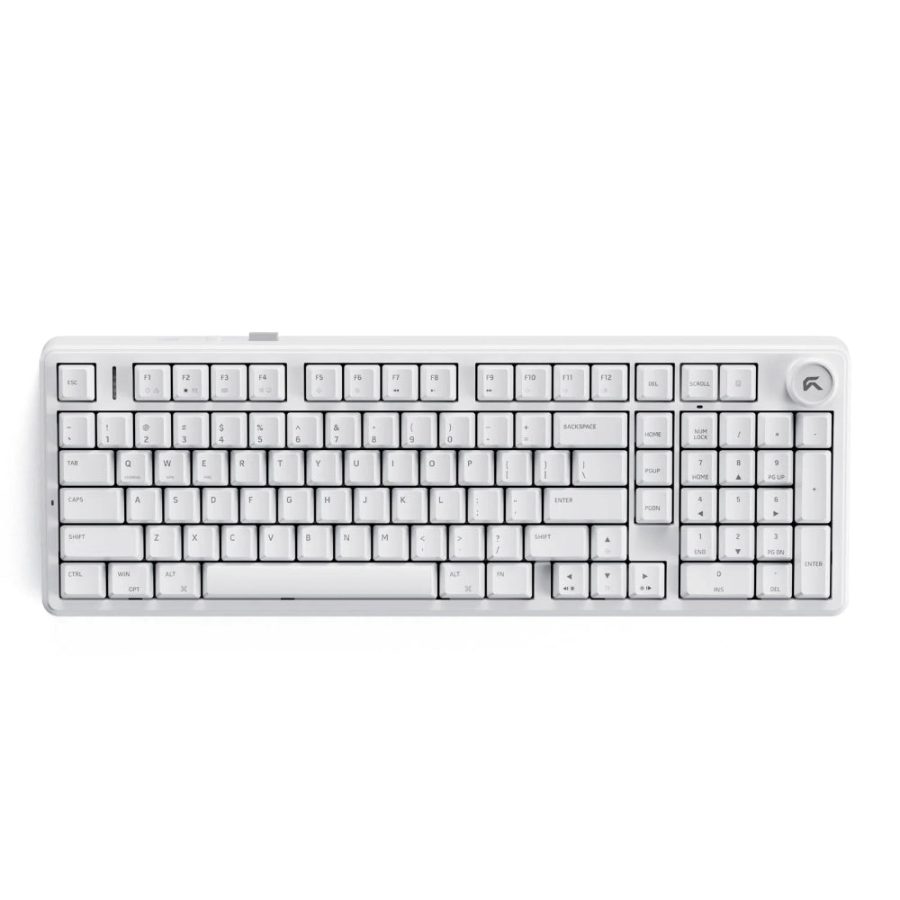CYBEART Akula 99 Tri Mode Full Size Compact RGB Mechanical Gaming Keyboard (White) (MKI Gen 1 Linear Switch)