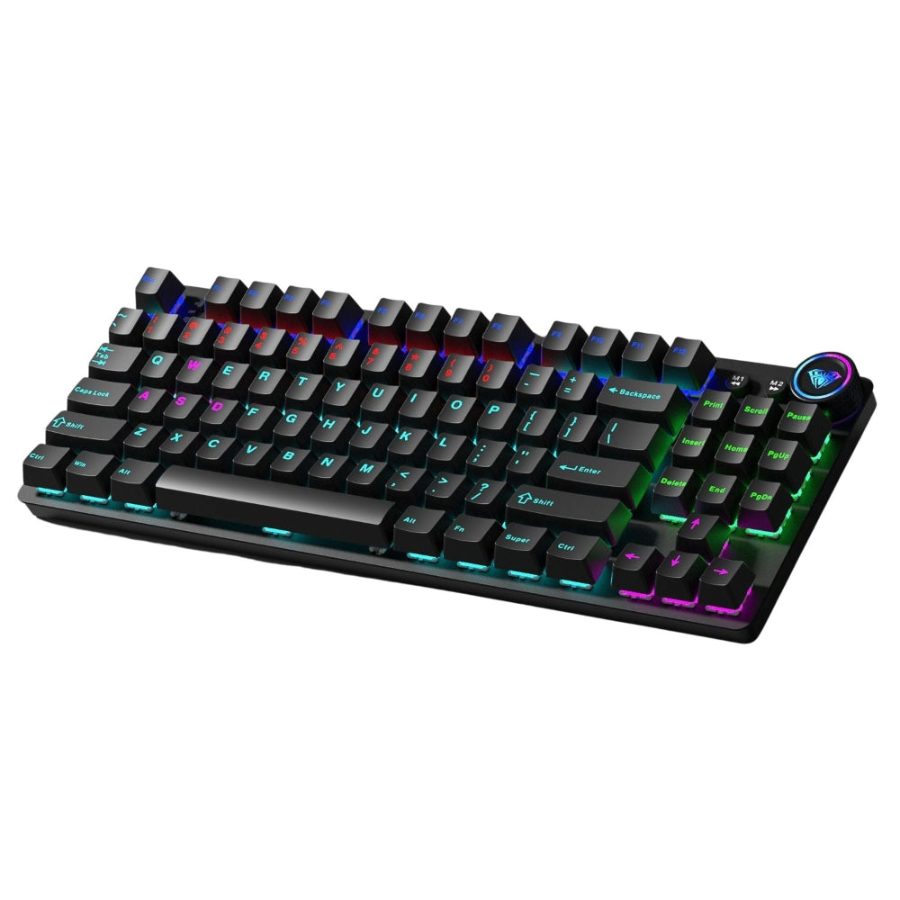 AULA M75 Tri-Mode Tenkeyless RGB Wireless Mechanical Keyboard (Black) (Red Switch)