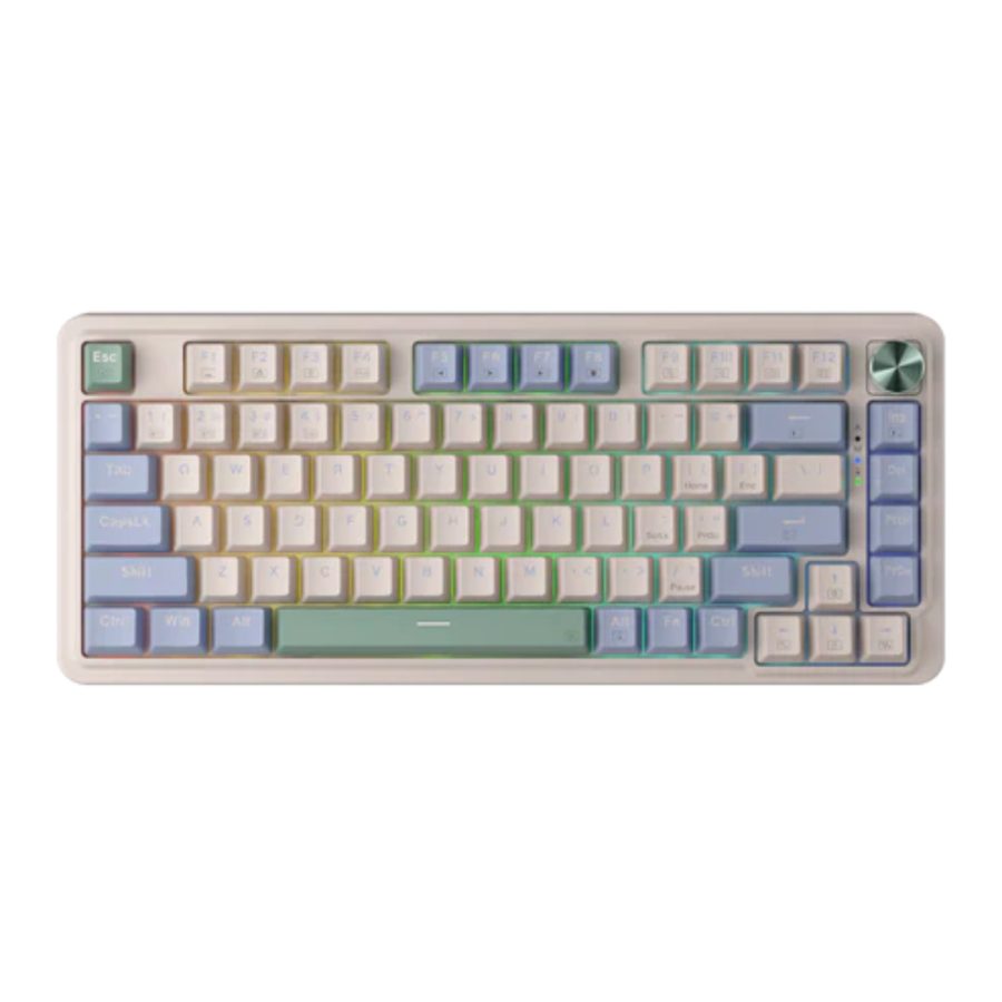 REDRAGON K673 Ucal Pro 65% Mechanical RGB Wireless Gaming Keyboard (Vintage Blue) (Linear Red Switches)