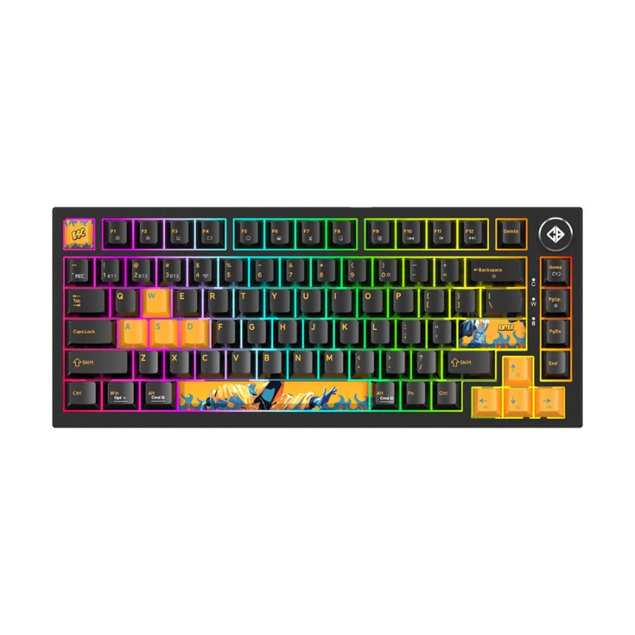 COSMIC BYTE CB-GK-44 Phantom TKL Tri-Mode Mechanical RGB Wireless Gaming Keyboard (Black) (Red Switch)