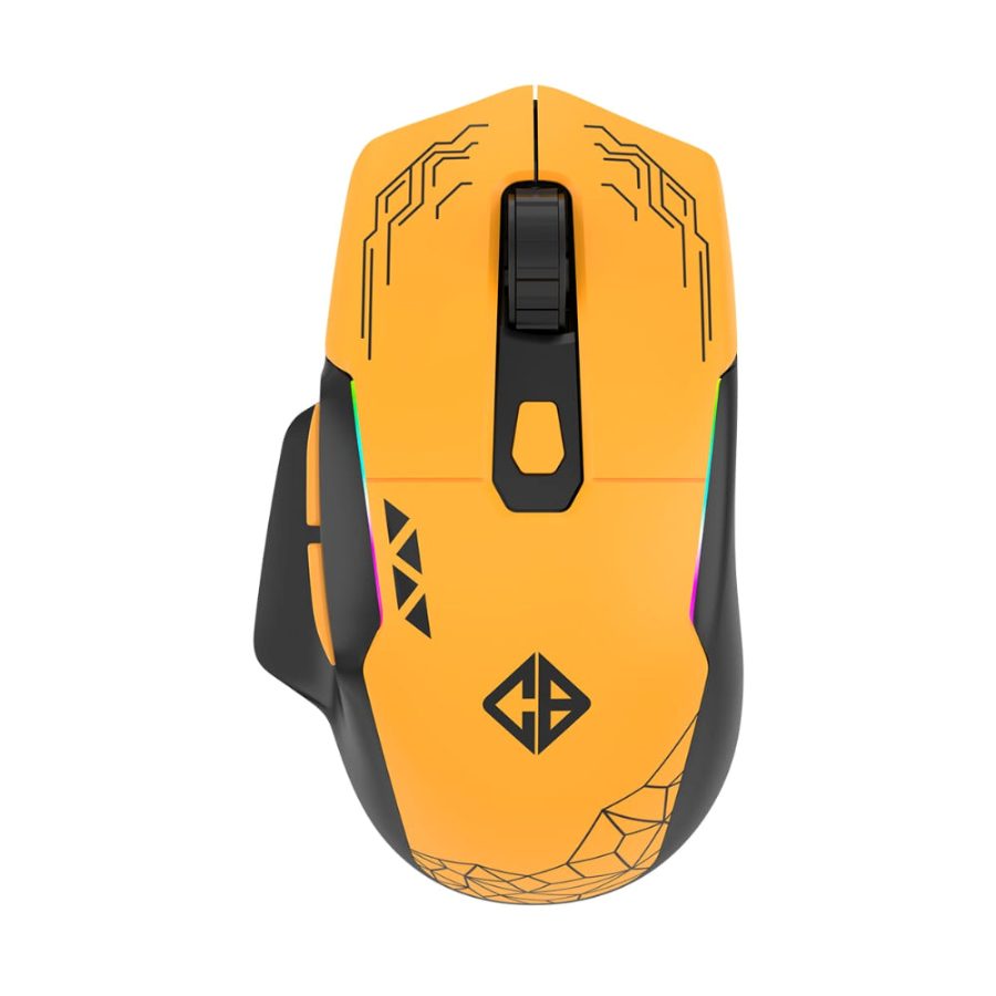 COSMIC BYTE Helios Tri-Mode RGB Wireless Ergonomic Gaming Mouse (10000DPI / 5 Macro Buttons) (Black)