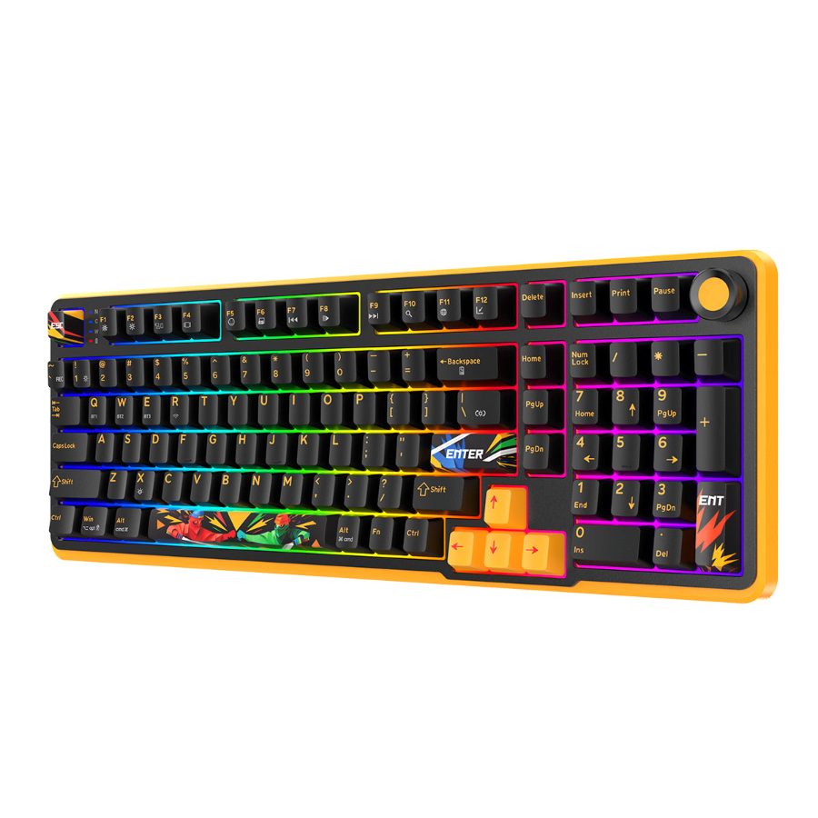 COSMIC BYTE Arcturus 98% Tri-Mode Mechanical RGB Wireless Gaming Keyboard (Black / Amber) (Outemu Custom Yellow) (TCBP03568) - picture 2