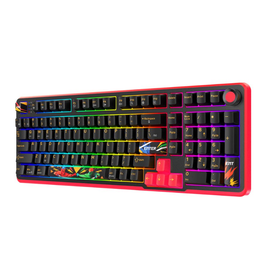 COSMIC BYTE Arcturus 98% Tri-Mode Mechanical RGB Wireless Gaming Keyboard (Black / Red) (Outemu Custom Yellow) (TCBP03569) - picture 2