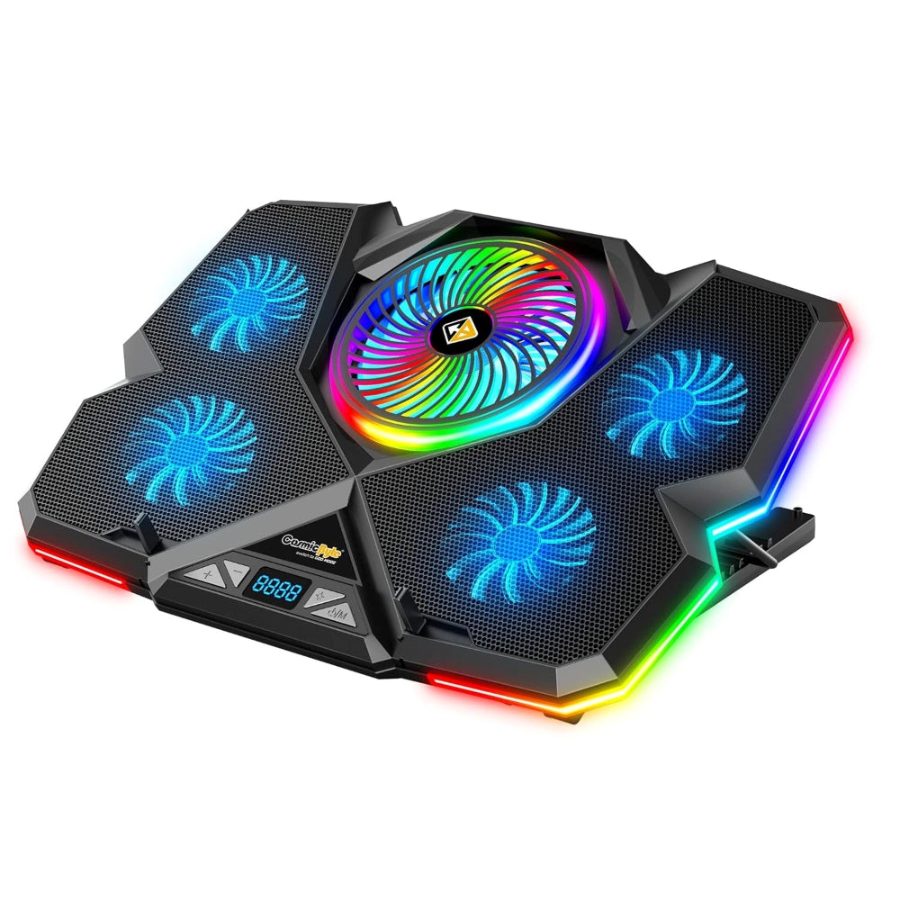 COSMIC BYTE Cyclone RGB Laptop Cooling Pad (Black)