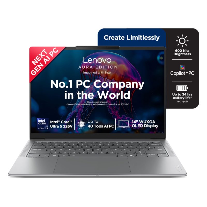 Lenovo Yoga Slim 7 Aura Edition 2-in-1 Laptop (Core Ultra 5 226V/ 16GB RAM/ 1TB SSD)