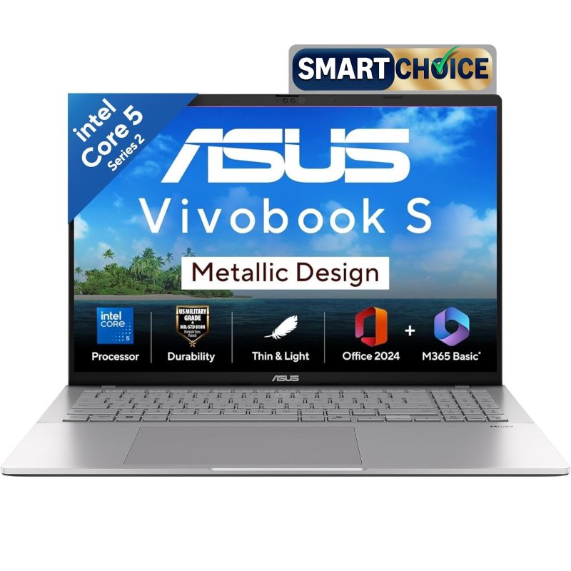 ASUS Vivobook S16 Laptop (Intel Core 5 Processor 210H/ 16GB DDR5 RAM/ 512GB SSD/ 16 inch/ Windows 11 Home) S3607VA-RP114WS