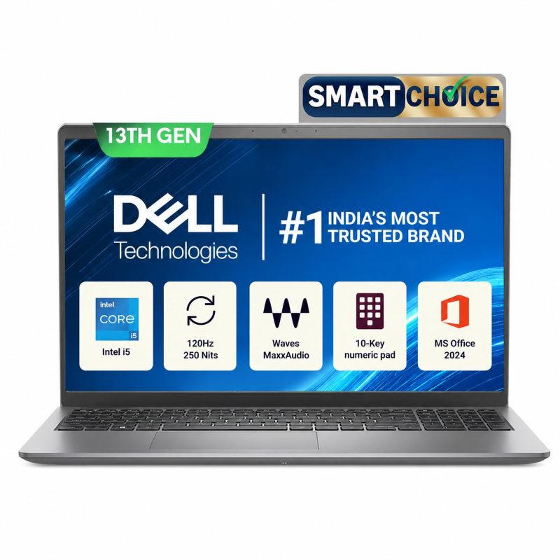 Dell DC15250 Laptop (Core i5-1334U/ 16GB DDR4 RAM/ 1TB SSD/ 15.6 inch/ Windows 11 Home) DC15250
