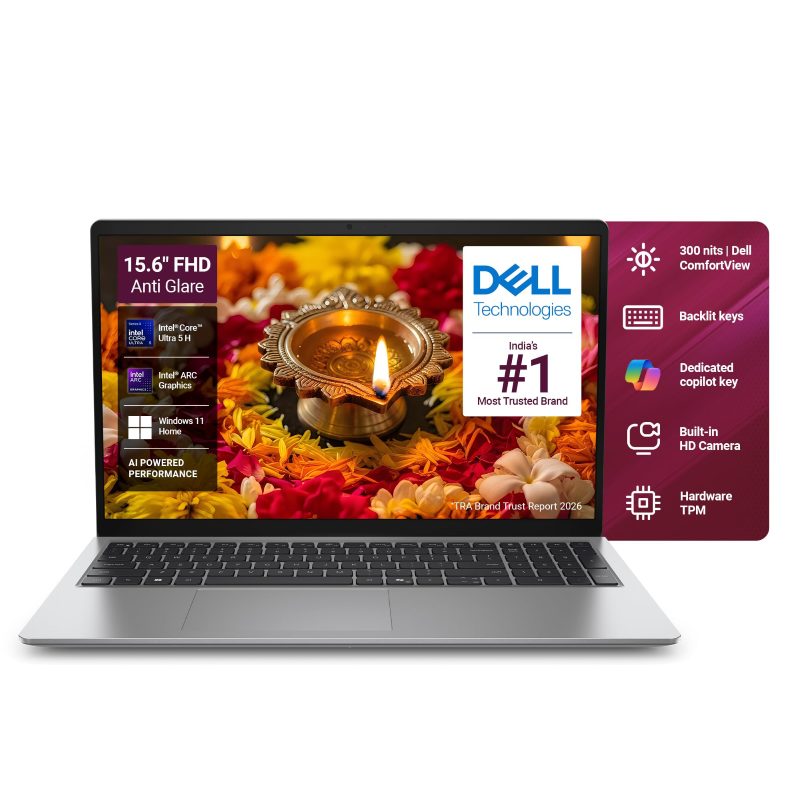DELL 15 Laptop (Core Ultra 5/ 8GB DDR5 RAM/ 512GB SSD/ 15.6 inch/ Dedicated: Intel Arc Graphics/ Windows 11 Home) D15260