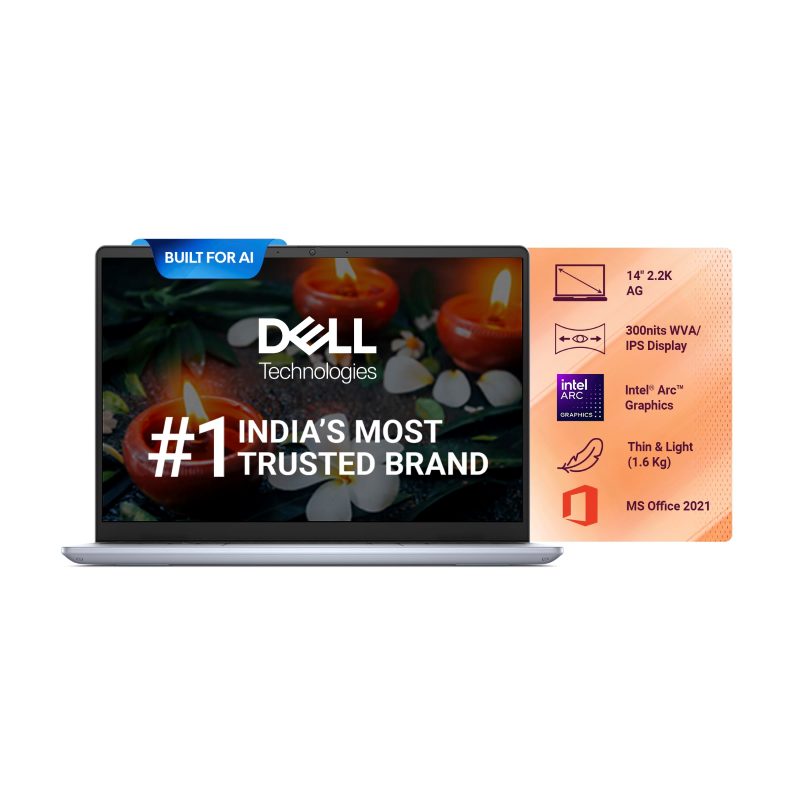 Dell Inspiron Laptop (Core Ultra 7 155H/ 16GB Lpddr 5 RAM/ 1TB SSD/ 14 inch/ Windows 11 Home) Core Ultra 7 155H
