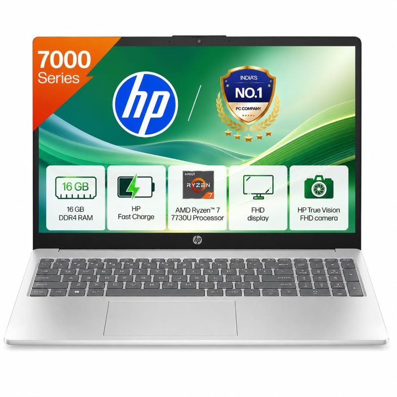 HP 15 Laptop (Ryzen 7 7730U/ 16GB DDR4 RAM/ 512GB SSD/ 15.6 inch/ Windows 11 Home) 15-FC0761AU