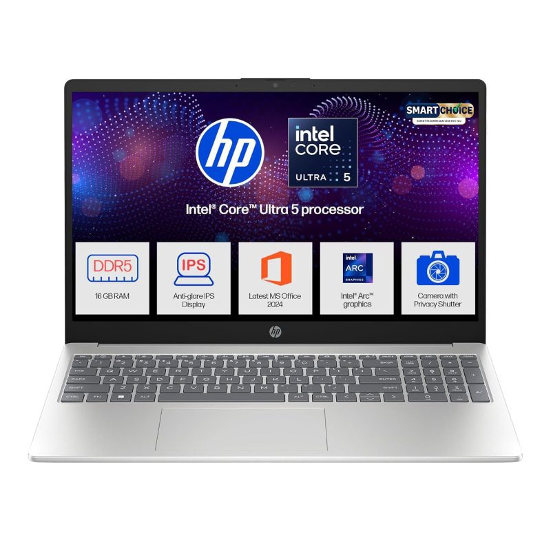 HP 15 Smartchoice Laptop (Core Ultra 5 125H/ 16GB DDR5 RAM/ 512GB SSD/ 15.6 inch/ Windows 11 Home) fd1254TU