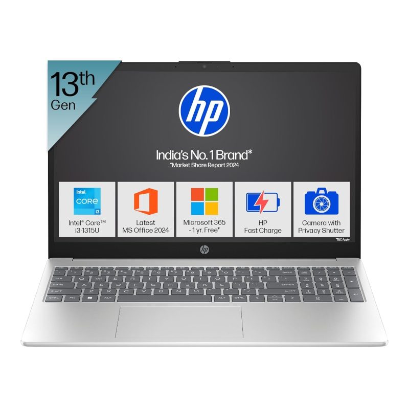 HP Laptop 15 Laptop (Core i3 Family i3-1315U/ 8GB DDR4 RAM/ 512GB SSD/ 15.6 inch/ Windows 11 Home) fd0569TU