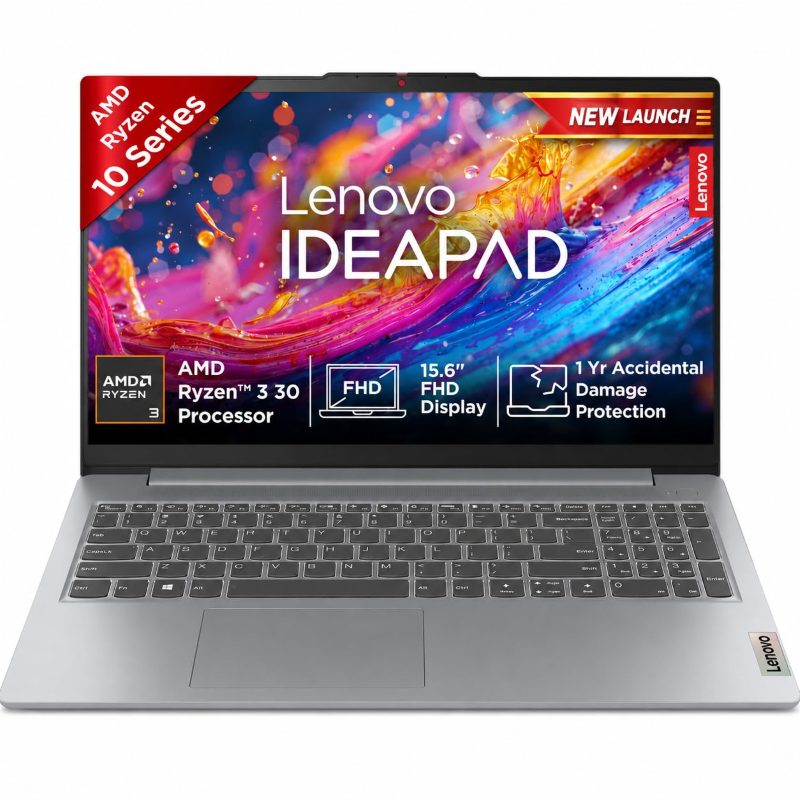 Lenovo IdeaPad Slim 3 Laptop (Ryzen 3 30/ 8GB Lpddr 5 RAM/ 512GB SSD/ 15.6 inch/ Windows 11 Home) 15AMN8