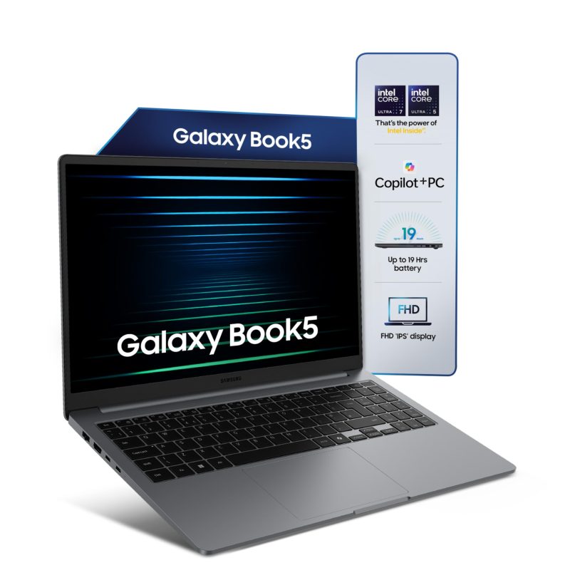 Samsung Galaxy Book5 Laptop (Core Ultra 7 255U/ 16GB LPDDR5X RAM/ 512GB SSD/ 15.6 inch/ Windows 11 Home) NP750XHD