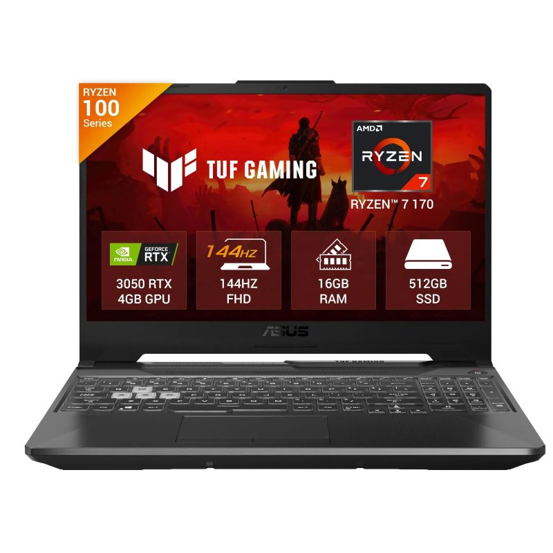ASUS Tuf Gaming A15 Fa506ncq-in080w Gaming Laptop (Ryzen 7 155/ 16GB DDR5 RAM/ 512GB SSD/ 15.6 inch/ RTX 3050/ Windows 11 Home) FA506NCG-HN443W