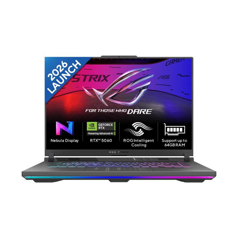 ASUS ROG Strix G16 Gaming Laptop (Ryzen 9 8940HX/ 16GB DDR5 RAM/ 1TB SSD/ 16 inch/ RTX 5060-8GB/ Windows 11 Home) G614PM-TS219WS