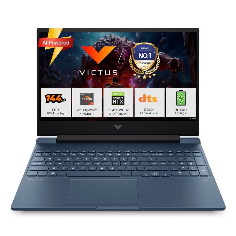 HP Smartchoice Victus Gaming Laptop (Ryzen 7 7445HS/ 16GB DDR5 RAM/ 512GB SSD/ 15.6 inch/ RTX 4050/ Windows 11 Home) BT6D0PA