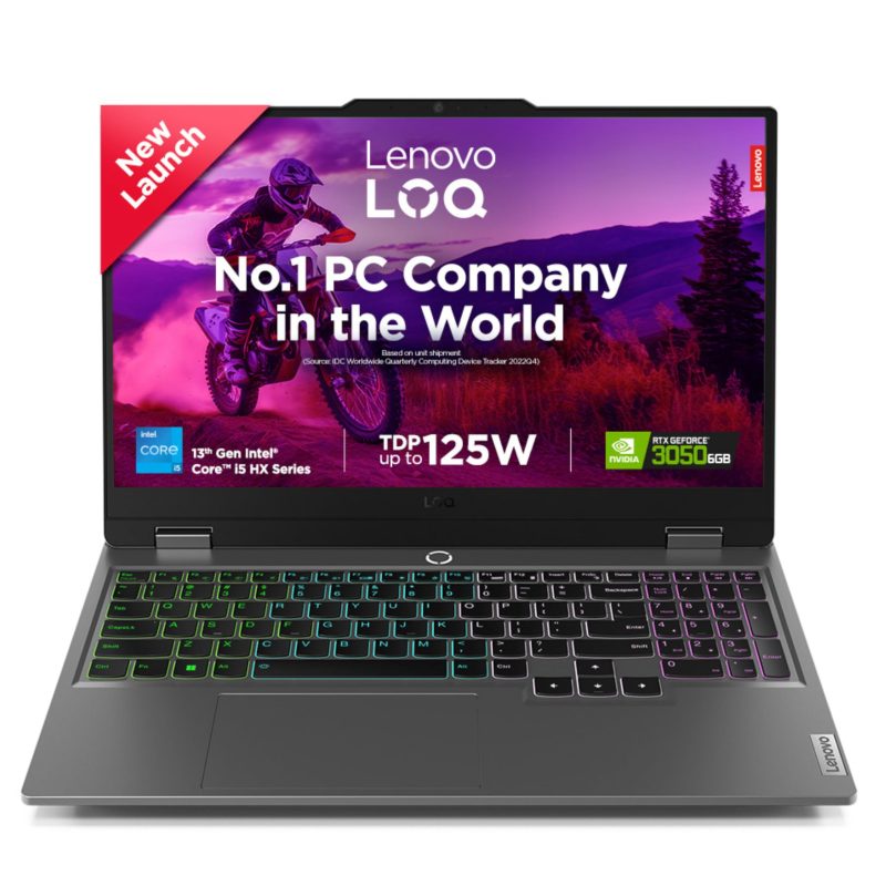 Lenovo LOQ Gaming Laptop (Core i5-13450HX/ 16GB DDR5 RAM/ 512GB SSD/ 15.6 inch/ NVIDIA RTX 3050 6GB/ Windows 11 Home) 15IRX9