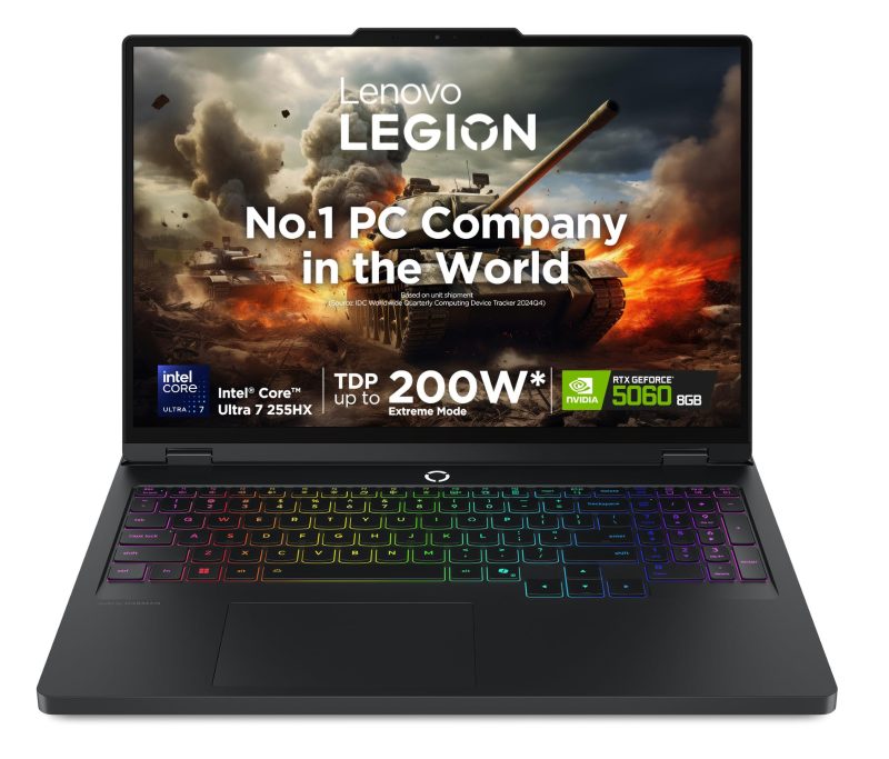 Lenovo Legion Pro 5 Gaming Laptop (Core Ultra 7 255HX/ 32GB DDR5 RAM/ 1TB SSD/ 16 inch/ RTX 5060-8GB/ Windows 11 Home) 16IAX10