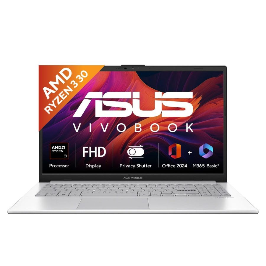 Asus Vivobook Go 15 Laptop (AMD Ryzen 3/ 8GB RAM/ 512GB SSD/ 15.6 Inch (39.62 cm) FHD Display/ AMD Radeon Graphics/ Windows 11/ MS-Office) E1504FA-BQ5709WS
