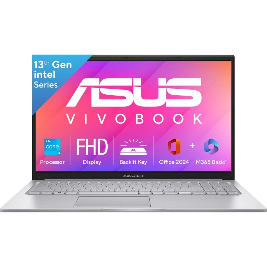ASUS Vivobook 15 Light Weight Laptop (13th Gen Intel Core i3/ 8GB RAM/ 512GB Storage/ 15.6 Inch (39.62 cm) FHD Display/ Intel Graphics/ Windows 11/ MS-Office) X1504VA-D5321WS