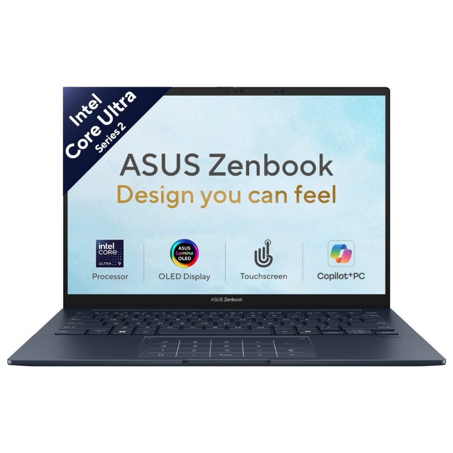 Asus Zenbook 14 Thin and Light AI Laptop (Intel Core Ultra 9/ 16GB RAM/ 512GB SSD/ 14 Inch (35.56 cm) OLED FHD+ Touchscreen Display/ Intel Arc Graphics/ Windows 11/ MS-Office) UX3405CA-QL1691WS
