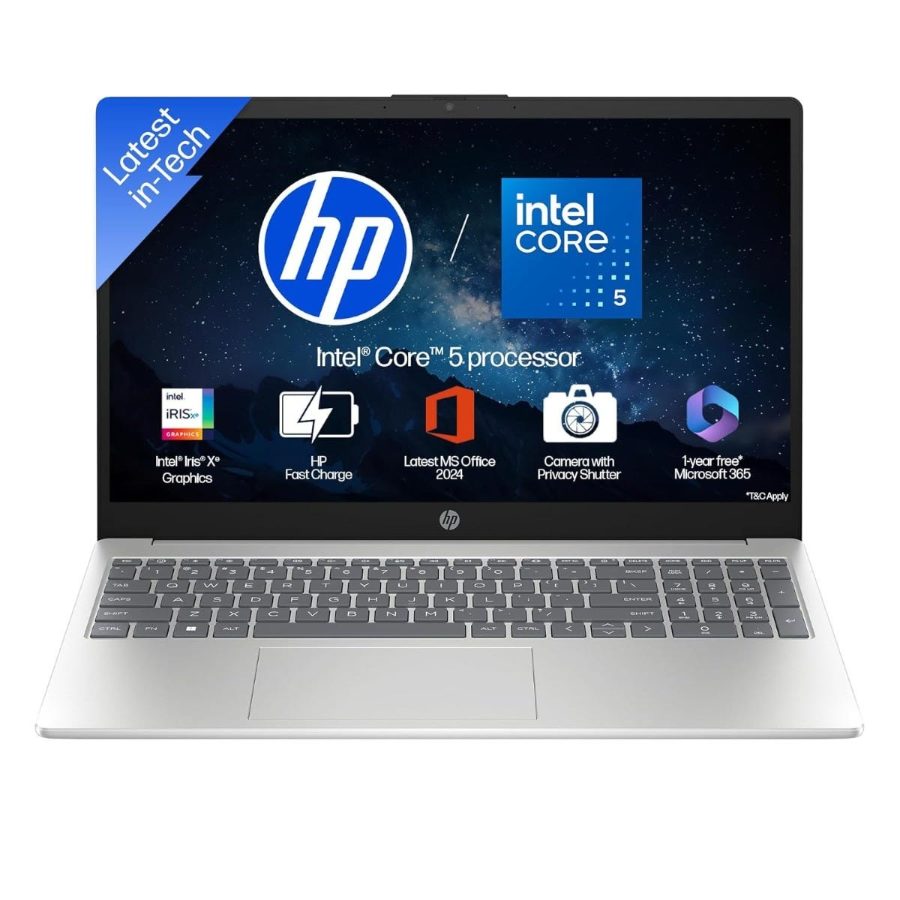 HP Thin and Light Laptop (Intel Core 5/ 16GB RAM/ 512GB SSD/ 15.6 Inch (39.62 cm) FHD Display/ Intel Graphics/ Windows 11/ MS-Office) 15-fd0682TU