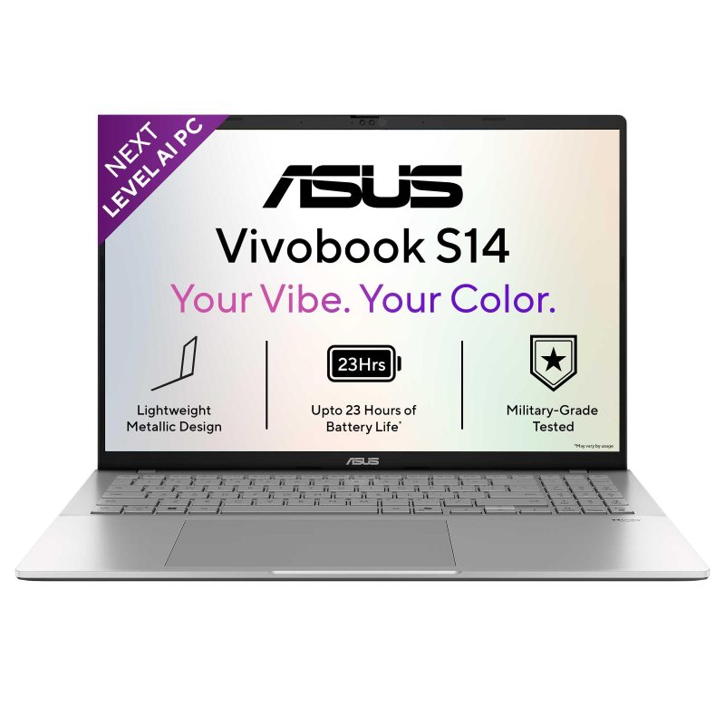 ASUS Vivobook S14 Laptop (Ryzen AI 7 445/ 16GB DDR5 RAM/ 512GB SSD/ 14 inch/ Windows 11 Home) M3407GA-SF075WS