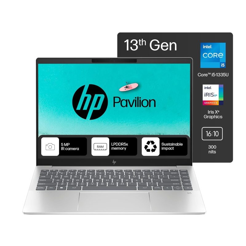 HP Pavilion Plus Laptop (Core i5-1335U/ 16GB LPDDR5x RAM/ 512GB SSD/ 14 inch/ Windows 11 Home) ew0107TU