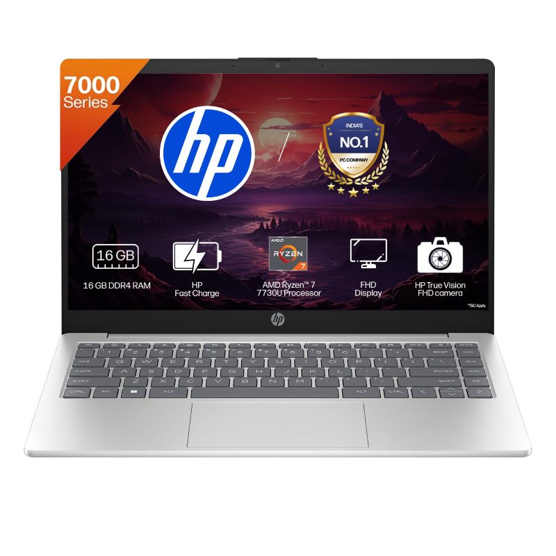 HP 14 Laptop (Ryzen 7 7730U/ 16GB DDR4 RAM/ 512GB SSD/ 14 inch/ Windows 11 Home) D07FGPA
