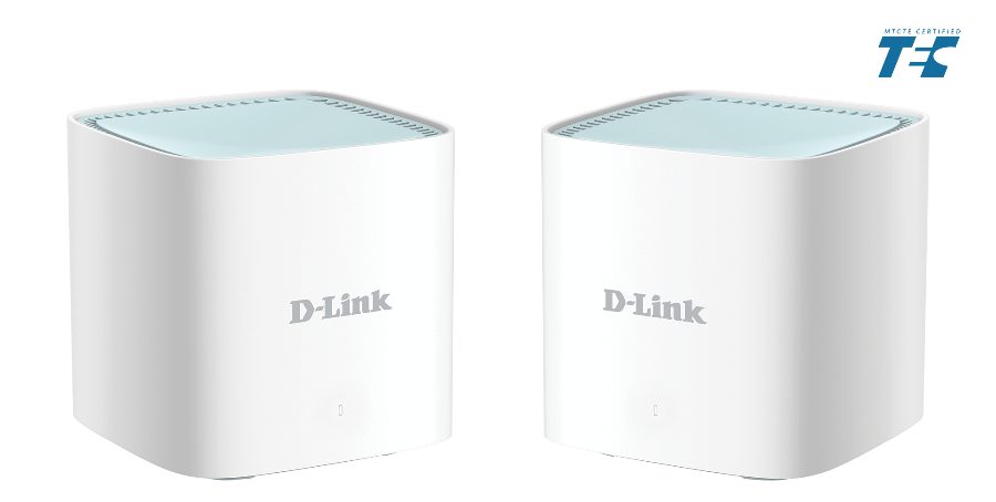D-Link M15 AI mesh Wi-Fi 6 router; dual band (300 Mbps 2.4GHz + 1201 Mbps 5GHz); voice control; MTCTE certified