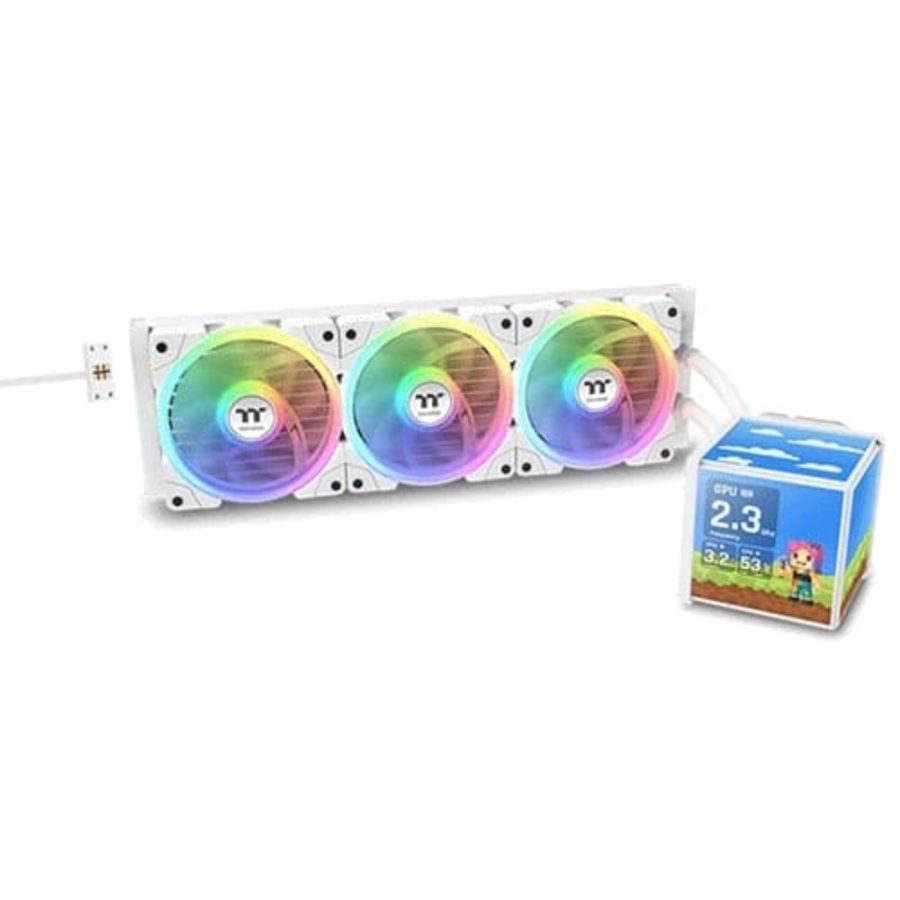 THERMALTAKE Minecube 360 Ultra ARGB Sync 360mm CPU Liquid Cooler (White)