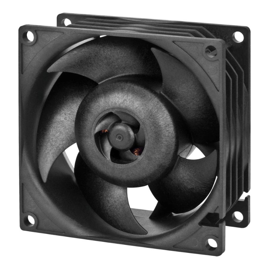 ARCTIC S8038-10K 80mm Non-RGB Server Cabinet Fan (Black) (Four Pack) - picture 2